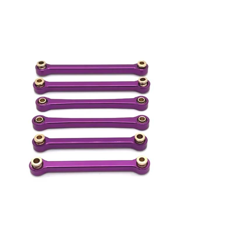 TOQPCZA RC Autoteile Für WLtoys 1/14 144016 144018 Metall Vorne Und Hinten Spurstange Spurstange RC Auto Upgrade Teile Ersatz Zubehör(Purple) von TOQPCZA