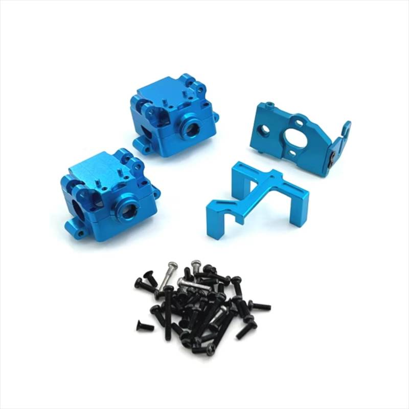 TOQPCZA RC Autoteile Für WLtoys 1/28 284161 284010 284131 K989 K969 K979 P929 Metall Getriebe Motor Basis Lenkgetriebe Basis RC Auto Upgrade Teile(Blue) von TOQPCZA