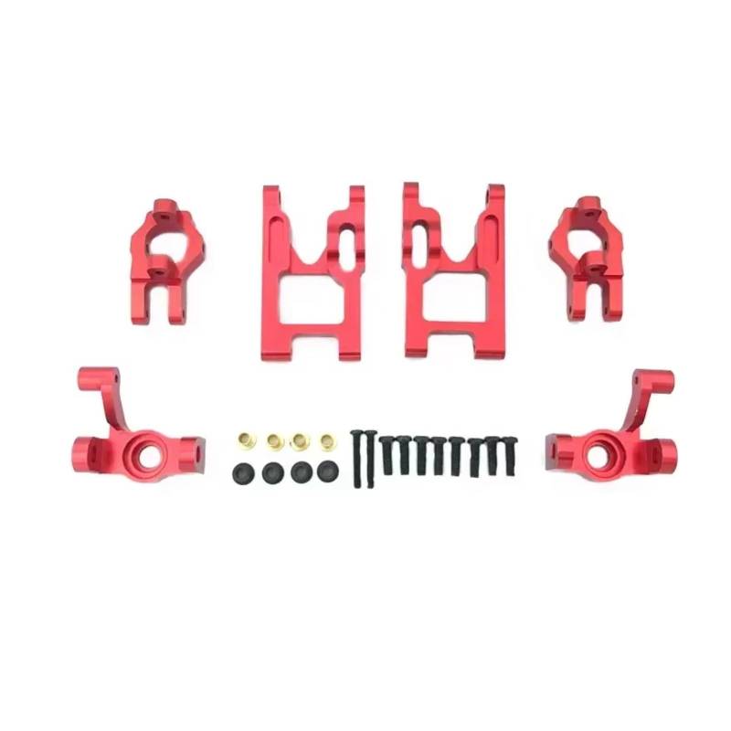 TOQPCZA RC Autoteile Für WLtoys 12428 FY-03 Q39 1/12 Basis C Lenkbecher Vorne Für Schwingarm-Set RC-Autos Zubehör Upgrade-Teile-Kit(Red) von TOQPCZA