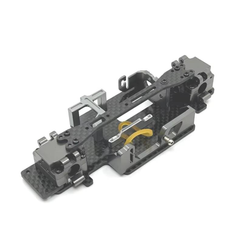 TOQPCZA RC Autoteile Für WLtoys 284131 K979 K989 K999 1/28 RC Autoteile Metall-Upgrade Modifiziertes Getriebe Für Fahrgestellteile Radstand 98 Mm 102 Mm(Titanium) von TOQPCZA