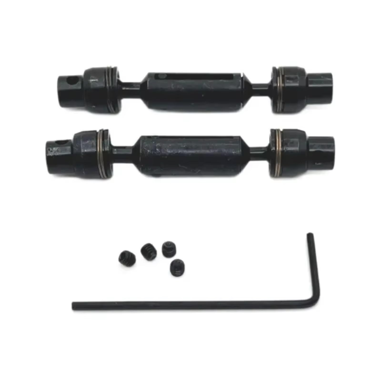 TOQPCZA RC Autoteile Für WPL 1/16 C64 C74-1 JA11 RC-Autoteile Metall-Upgrade Und Modifikation Der Vorderen Und Hinteren Antriebswellen Ersatzteile(Black) von TOQPCZA