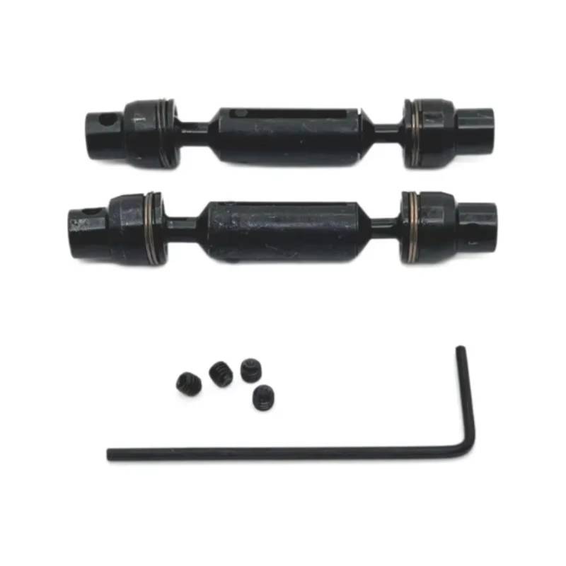 TOQPCZA RC Autoteile Für WPL 1/16 C64 C74-1 JA11 RC-Autoteile Metall-Upgrade Und Modifikation Der Vorderen Und Hinteren Antriebswellen Ersatzteile(Black) von TOQPCZA