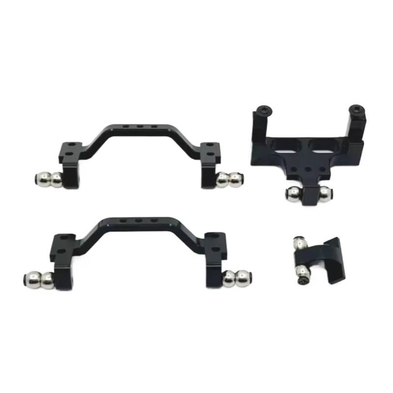 TOQPCZA RC Autoteile Für WPL 1/16 C64 RC Fernbedienung Auto Teile Metall Upgrade Vorne Und Hinten Zugstange Für Sitz Lenkgetriebe Fest Für Sitz(Black) von TOQPCZA
