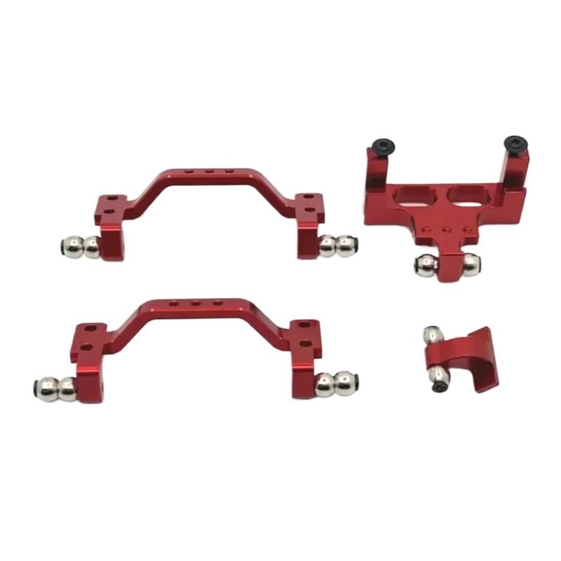 TOQPCZA RC Autoteile Für WPL 1/16 C64 RC Fernbedienung Auto Teile Metall Upgrade Vorne Und Hinten Zugstange Für Sitz Lenkgetriebe Fest Für Sitz(Red) von TOQPCZA