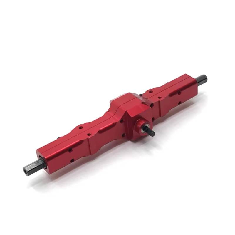 TOQPCZA RC Autoteile Für WPL D12 C14 C24 C34 B14 B16 B26 Für HengLong Für FeiYu Für JJRC Metall Hinterachse Montage RC Auto Upgrade Teile Zubehör(Red) von TOQPCZA