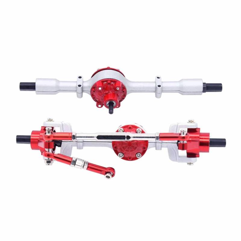 TOQPCZA RC Autoteile Für WPL Für C14 C24 C34 C44 B14 B24 1/16 1 Paar Metall Vorder- Und Hinterachse Kit Fernbedienung Auto Upgrade Teile Zubehör(White 1) von TOQPCZA