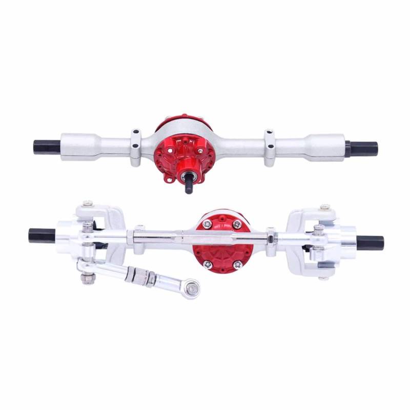 TOQPCZA RC Autoteile Für WPL Für C14 C24 C34 C44 B14 B24 1/16 1 Paar Metall Vorder- Und Hinterachse Kit Fernbedienung Auto Upgrade Teile Zubehör(White 2) von TOQPCZA