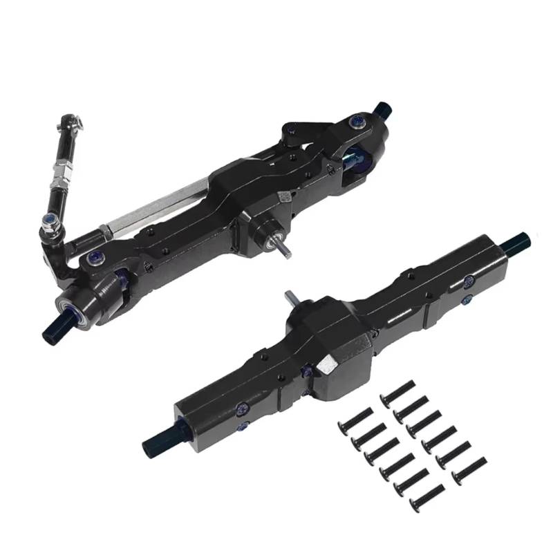 TOQPCZA RC Autoteile Für WPL Für C14 Für C24 Für Feiyu Für JJRC 1/16 Fernbedienung Auto Metall Upgrade Modifizierte Teile Metallbrücke Insgesamt RC Zubehör(Titanium) von TOQPCZA