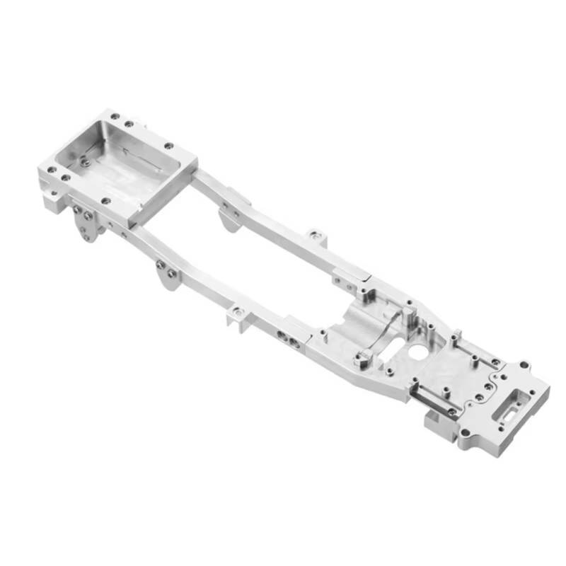TOQPCZA RC Autoteile Für WPL Für D12 1/10 1Pcs Fernbedienung Auto Metall Körper Für Chassis Rahmen Strahl RC Drift Auto Upgrade Teile Zubehör(Silver) von TOQPCZA
