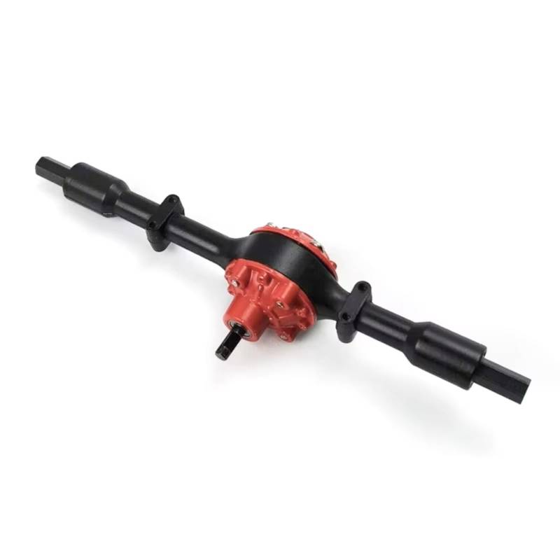 TOQPCZA RC Autoteile Für WPL Für D12 B14 B24 B16 B36 C14 C24 C34 C44 Metall Getriebe Hinterachse Mit Stahl Getriebe Für Mini LKW Upgrade Geändert Teile(Black) von TOQPCZA