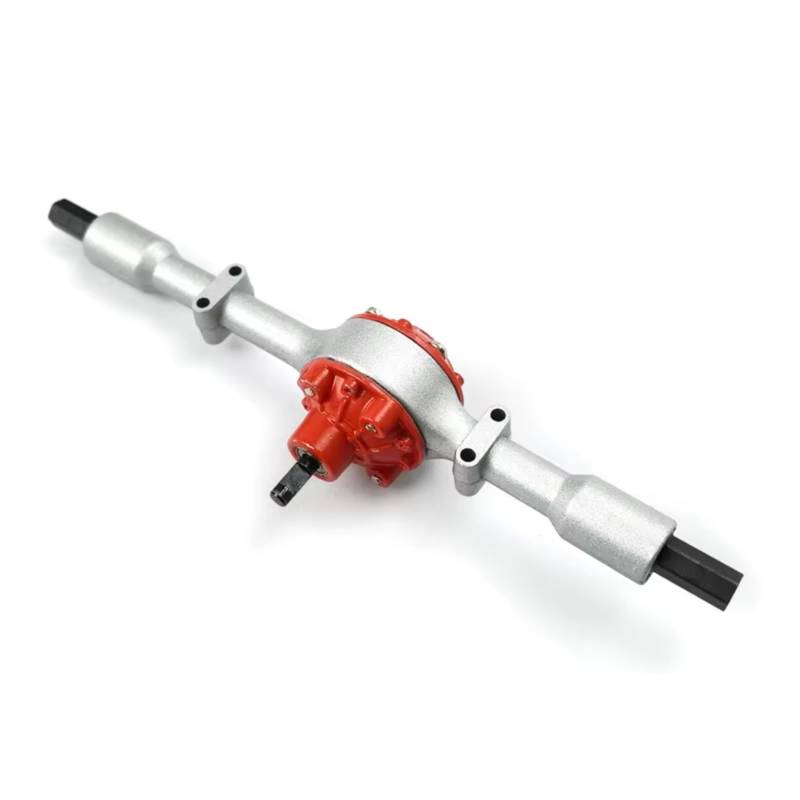 TOQPCZA RC Autoteile Für WPL Für D12 B14 B24 B16 B36 C14 C24 C34 C44 Metall Getriebe Hinterachse Mit Stahl Getriebe Für Mini LKW Upgrade Geändert Teile(Silver) von TOQPCZA