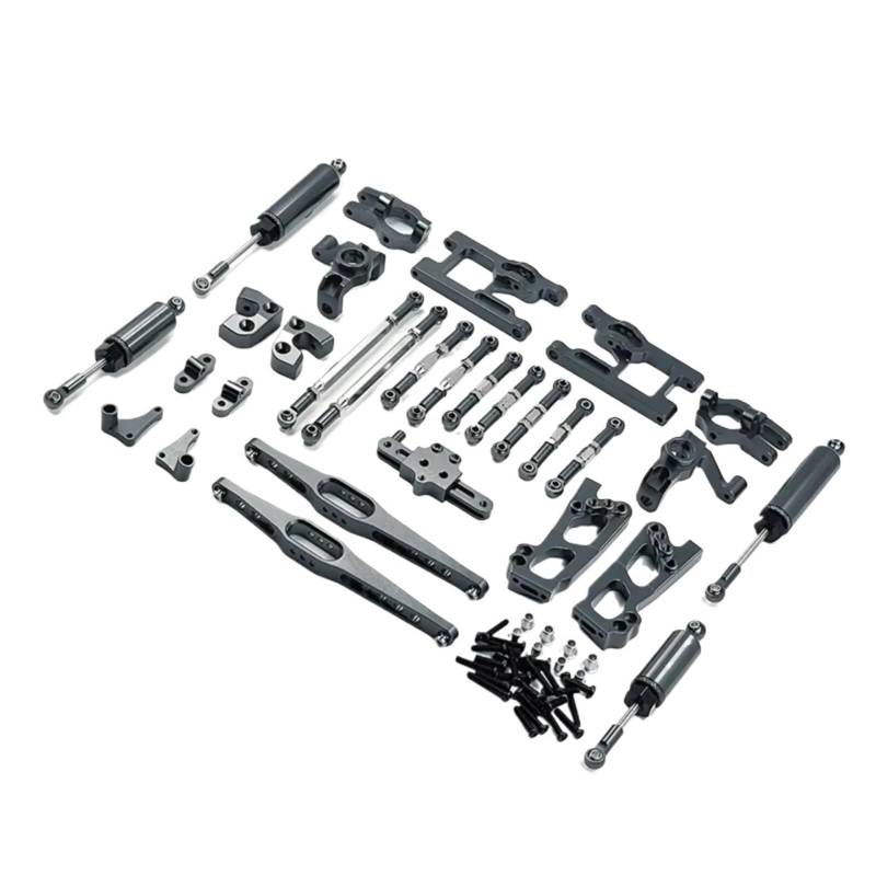 TOQPCZA RC Autoteile Für Wltoys 12427 12428 12423 Für FY01 02 03 Fernbedienung Auto Upgrade Zubehör Metall Upgrade 12 Stück Set Teile(Titanium) von TOQPCZA