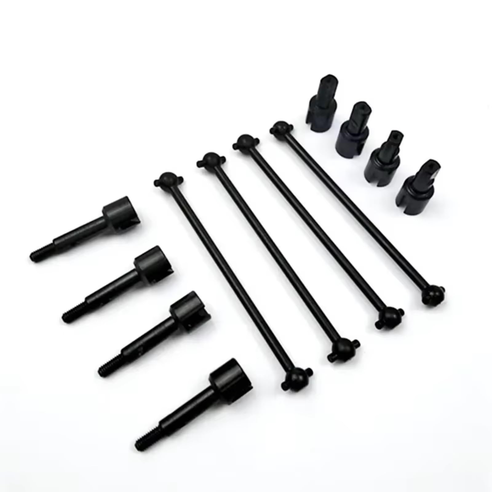 TOQPCZA RC Autoteile Für Wltoys 144001 124019 124018 Metall CVD Antriebswelle Rad Achse Differential Tasse RC Auto Upgrades Teile Zubehör(Black) von TOQPCZA
