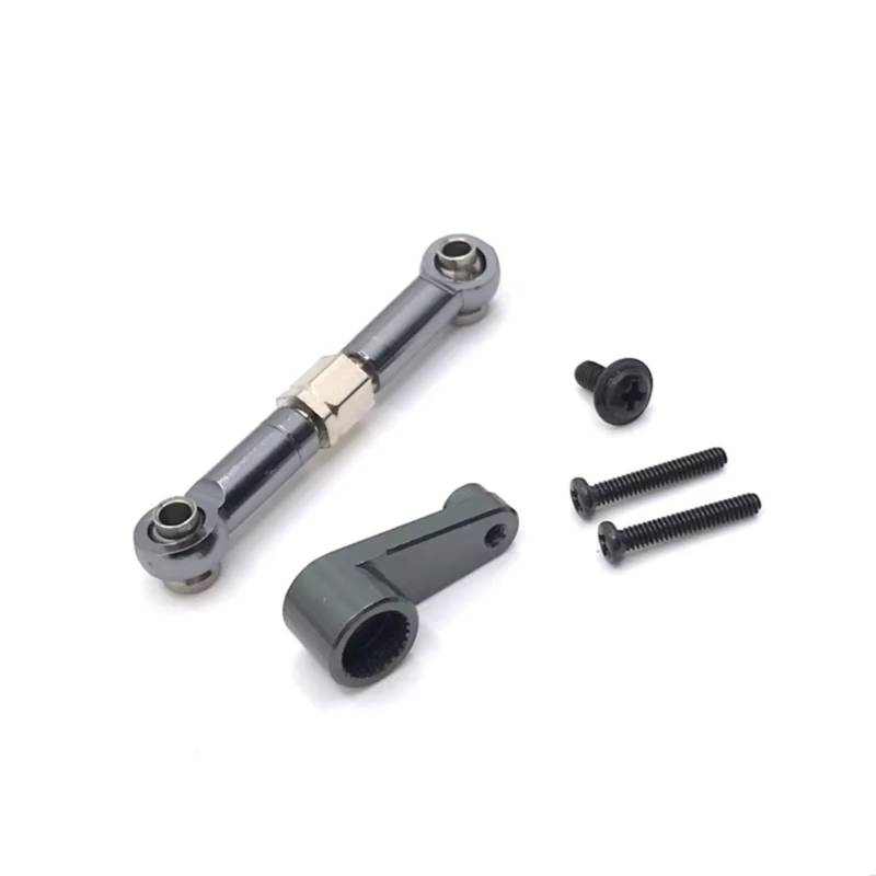TOQPCZA RC Autoteile Für Wltoys 144001 144002 144010 124007 124016 124017 124018 124019 Metall Lenkung Servo Arm Horn Servo Link Stange RC Auto Upgrade Teile(Gray) von TOQPCZA