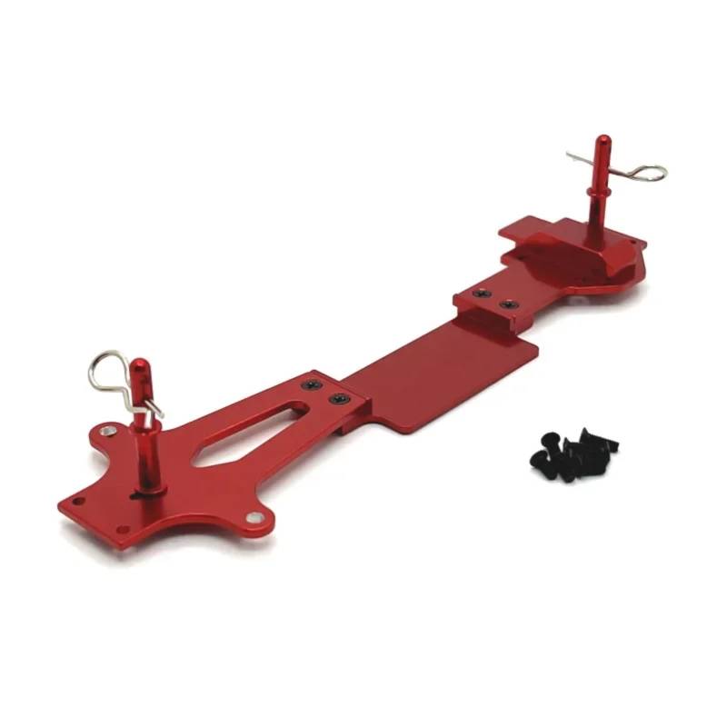 TOQPCZA RC Autoteile Für Wltoys 144001 144002 144010 144016 144018 1/14 RC Auto Für RIaarIo Metall Zweite Boden Bord Platte Mit Body Mount Post Upgrade Teile(Red) von TOQPCZA