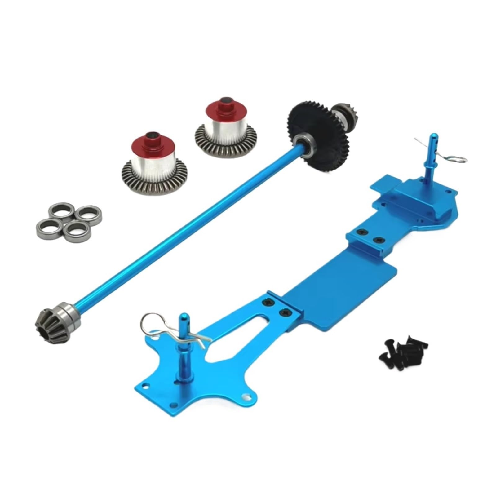 TOQPCZA RC Autoteile Für Wltoys 144001 144010 144016 144018 Für RIaarIo 1/14 Metall Zweite Boden Bord Differential Zentrale Antriebswelle RC Auto Upgrade Teile(Blue) von TOQPCZA