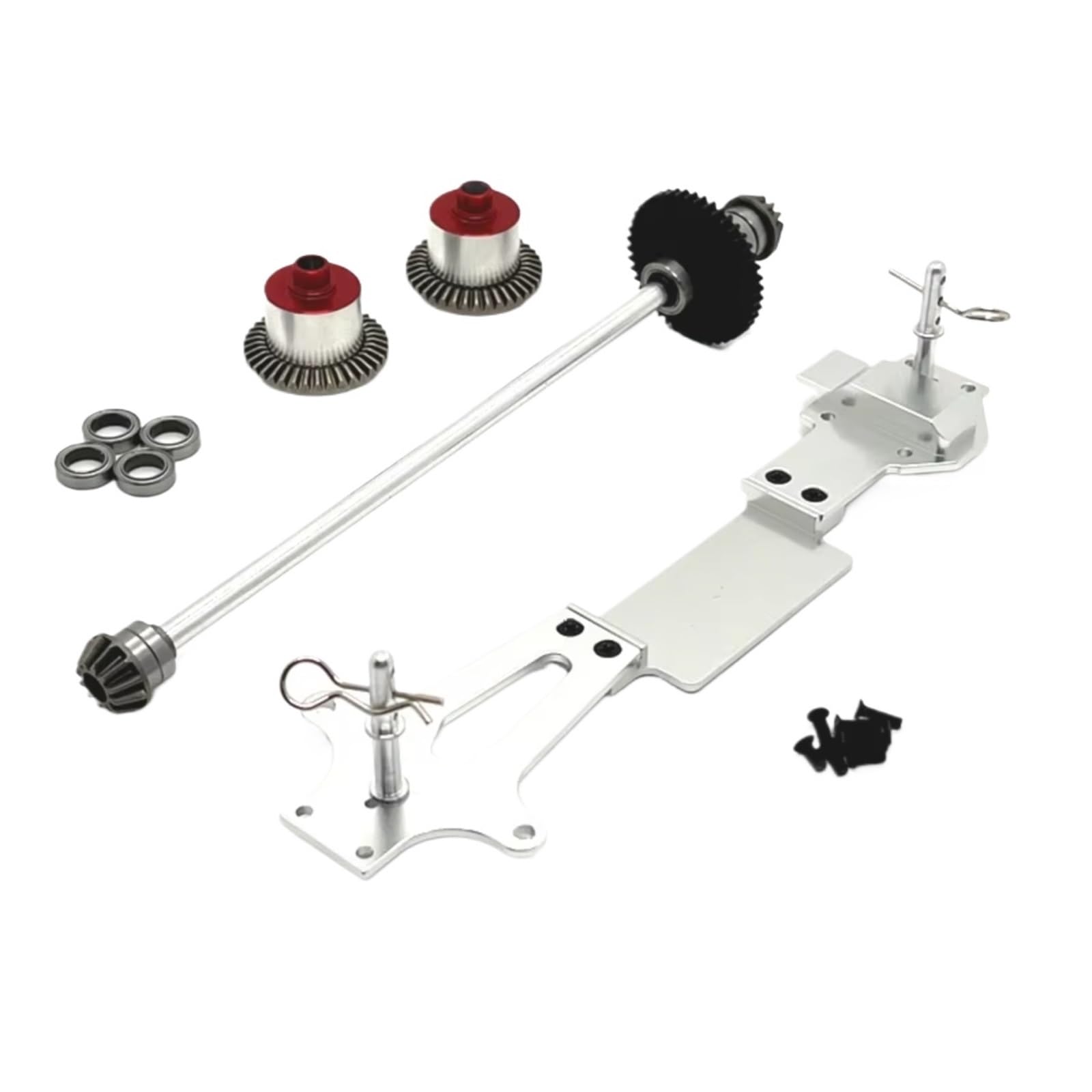 TOQPCZA RC Autoteile Für Wltoys 144001 144010 144016 144018 Für RIaarIo 1/14 Metall Zweite Boden Bord Differential Zentrale Antriebswelle RC Auto Upgrade Teile(Silver) von TOQPCZA
