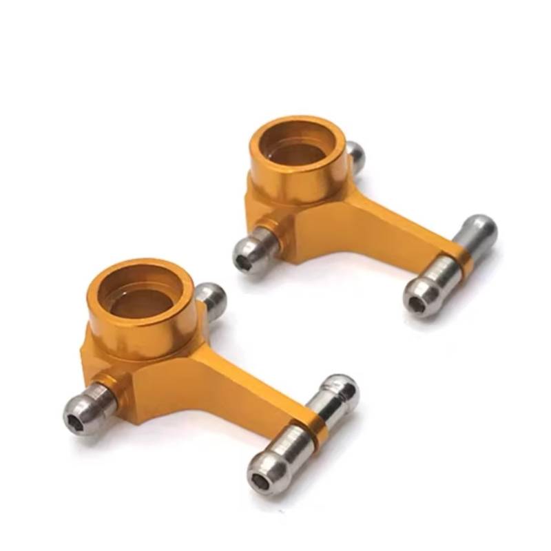 TOQPCZA RC Autoteile Für Wltoys Für K969 K979 K989 K999 P929 1/28 2Pcs Metall Front Lenkung Tasse RC Auto Upgrade Teile(Yellow) von TOQPCZA