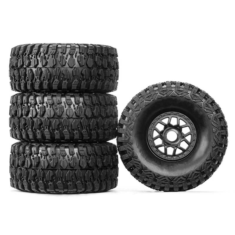TOQPCZA RC Räder Für ARRMA Für Mojave 1/7 RC-Modellauto, Kurzstrecken-LKW-Zubehör, RC-Auto, Geländereifen, Räder, 4 Stück, 135 X 59 Mm, 17 Mm Adapter(Black,B) von TOQPCZA