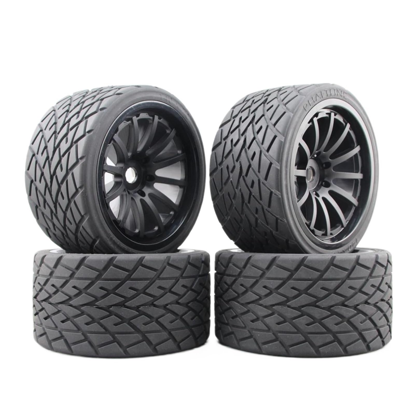 TOQPCZA RC Räder Für HPI Für Traxxas 17mm Für Metall Für Nabe 26412 RC 1/8 Für Monster Truck On Road Räder & Reifen Set Reifen 12 Speichen 4 stücke von TOQPCZA