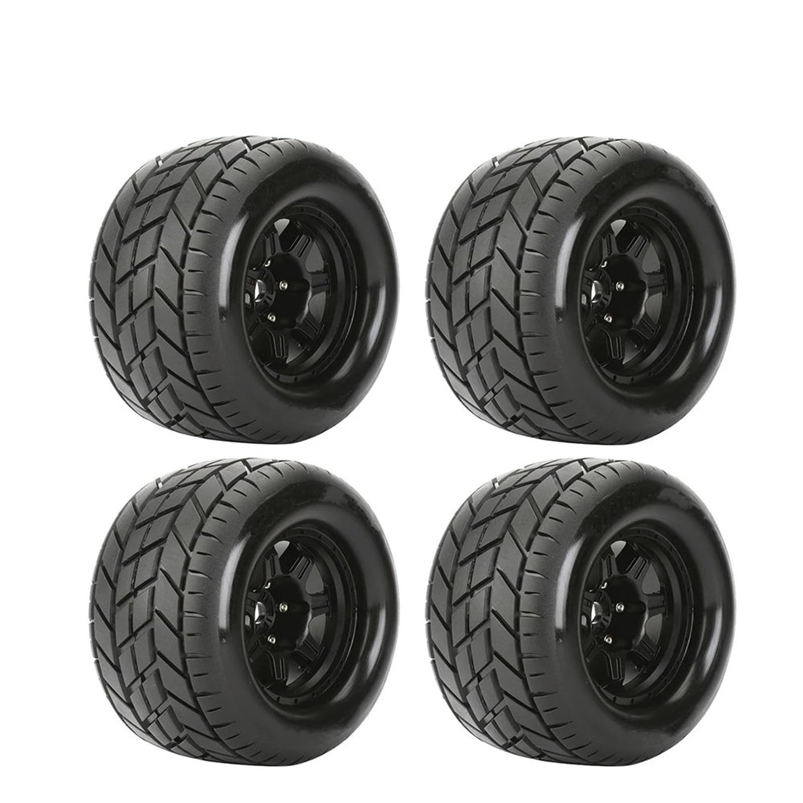 TOQPCZA RC Räder Für Louise Für L-T3320BH Für MFT Für MT-Rocket 1/8 Für Racing Drift Mountain Geländewagenreifen 4-teilig(Black) von TOQPCZA