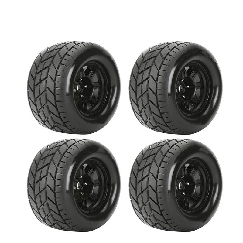 TOQPCZA RC Räder Für Louise Für L-T3320BH Für MFT Für MT-Rocket 1/8 Für Racing Drift Mountain Geländewagenreifen 4-teilig(Black) von TOQPCZA