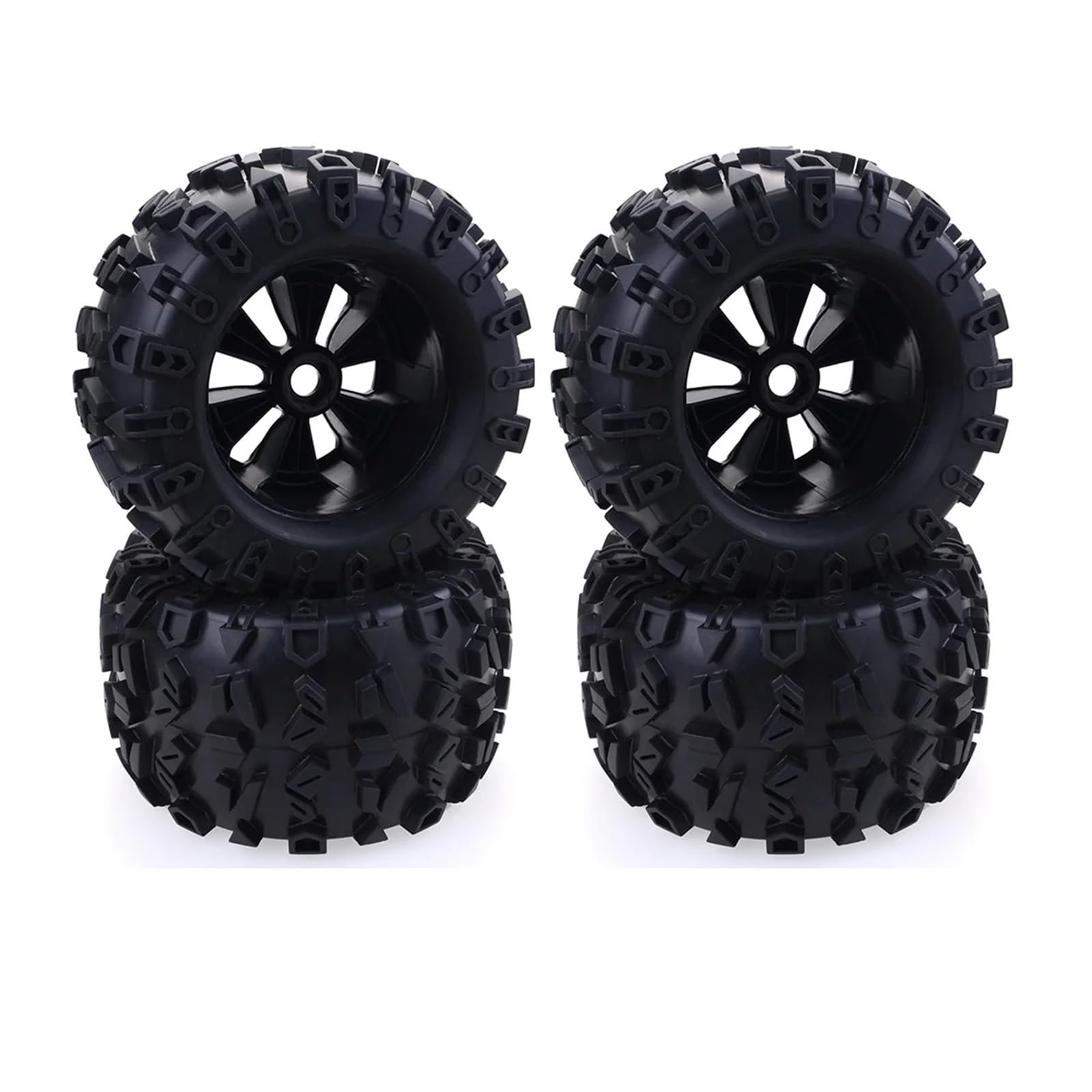 TOQPCZA RC Räder Für Traxxas, Für Maxx, Für Tmaxx, Für E-Revo, Für Revo 3.3, Für JLB, Für Cheetah, Für Monster, RC-Truck-Reifen Und -Felgen Im Maßstab 1/8, 4 Stück(8483) von TOQPCZA