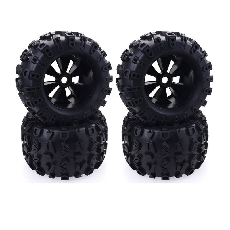 TOQPCZA RC Räder Für Traxxas, Für Maxx, Für Tmaxx, Für E-Revo, Für Revo 3.3, Für JLB, Für Cheetah, Für Monster, RC-Truck-Reifen Und -Felgen Im Maßstab 1/8, 4 Stück(8483) von TOQPCZA