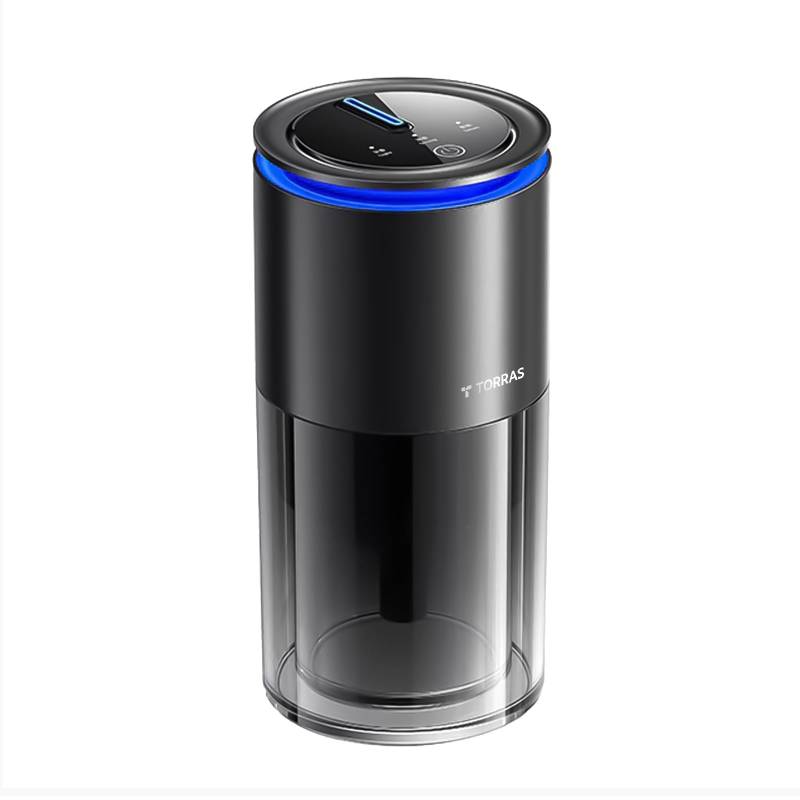 TORRAS CF12 Auto Lufterfrischer, Hochgeschwindigkeitsventilator für 1s Duftverbreitung, Automatische Ein/Aus-Funktion, Verstellbare Duftintensität, Blaues Ambientelicht, 45ml Neuwagenduft (6 Monate) von TORRAS