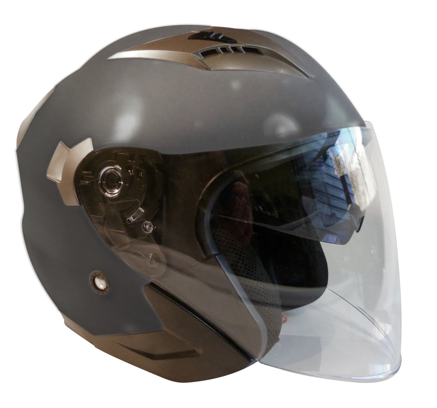 TORX Helm Moto matt3 Gun Metal, grau, Größe L von TORX