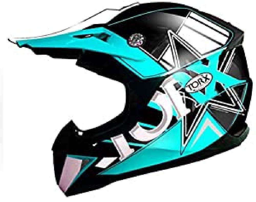 TORX Motorradhelme Peter Kid Neon, blau, Größe L von TORX