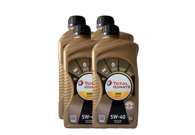 4x MOTORÖL TOTAL QUARTZ 9000 ENERGY 5W-40 1L von Total