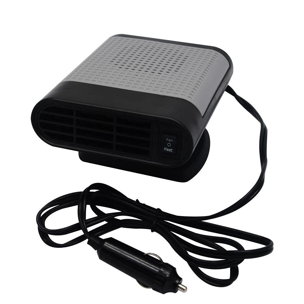 12V 150W Auto Heizlüfter, TOTMOX 2-in-1 Tragbare Keramikheizung Kühlung Trockenheizung Lüfter Windschutzscheibe Defroster Demister Schwarz 12V 150W Auto Heizlüfter, TOTMOX 2-in-1 Tragbare Keramikheizung Kühlung Trockenheizung Lüfter Windschutzscheibe Defroster Demister Schwarz von TOTMOX