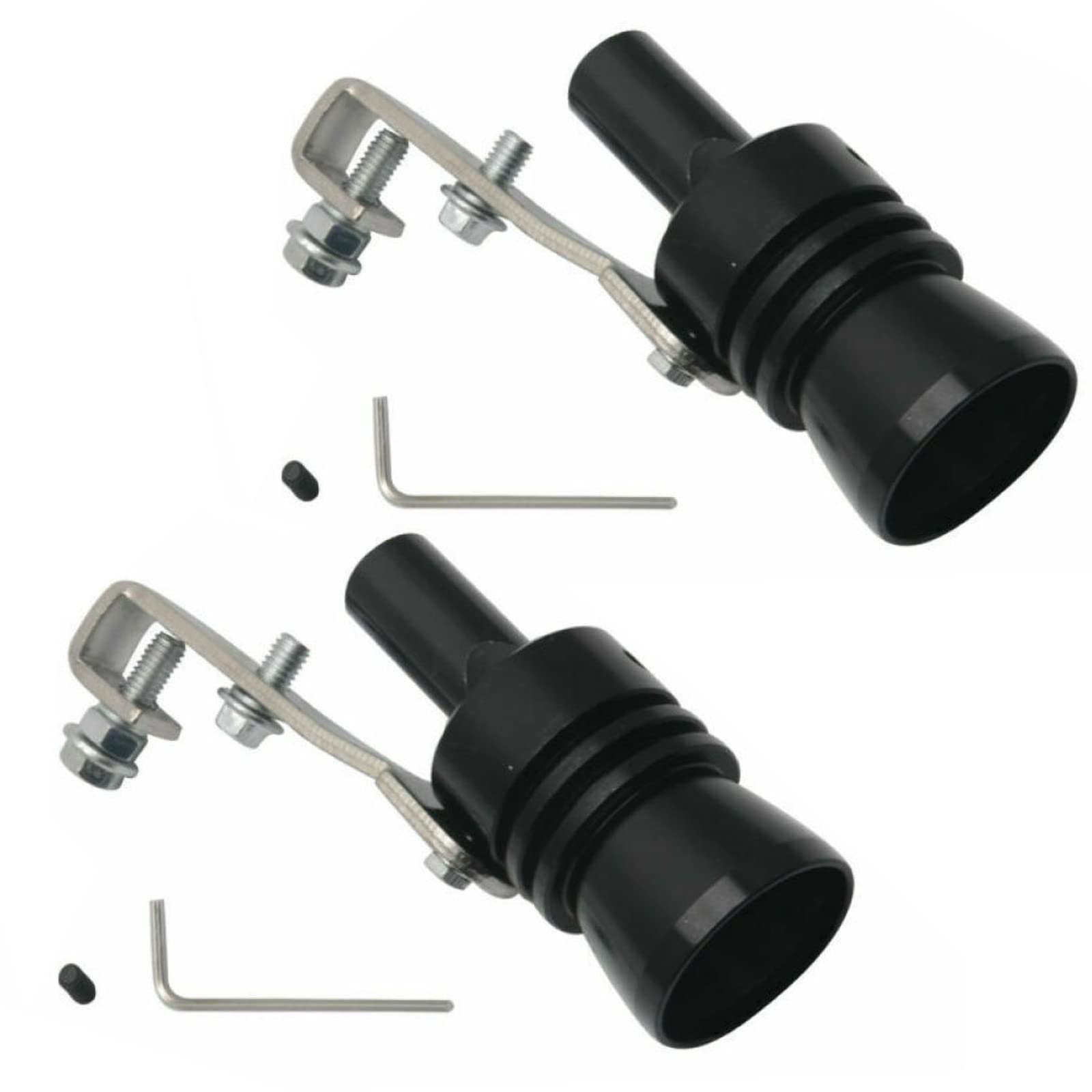 TOTMOX 2 Stück Größe XL Aluminiumlegierung Universal Turbo Sound Schalldämpfer Auspuffrohr Pfeife Auto Brüllen Hersteller, Schwarz TOTMOX 2 Stück Größe XL Aluminiumlegierung Universal Turbo Sound Schalldämpfer Auspuffrohr Pfeife Auto Brüllen Hersteller, Schwarz von TOTMOX