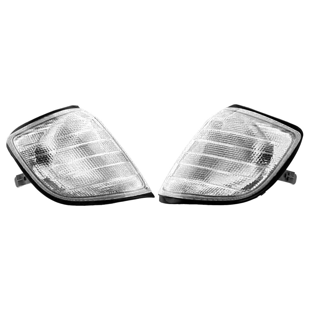 TOTMOX 2x Scheinwerfer Ecklicht Blinker Leuchte Abdeckung, links rechts vorn Standlicht Abdeckung, Kompatibel mit Me-rce-des Be-nz S Klasse W140 1992-1999, Clear Len von TOTMOX