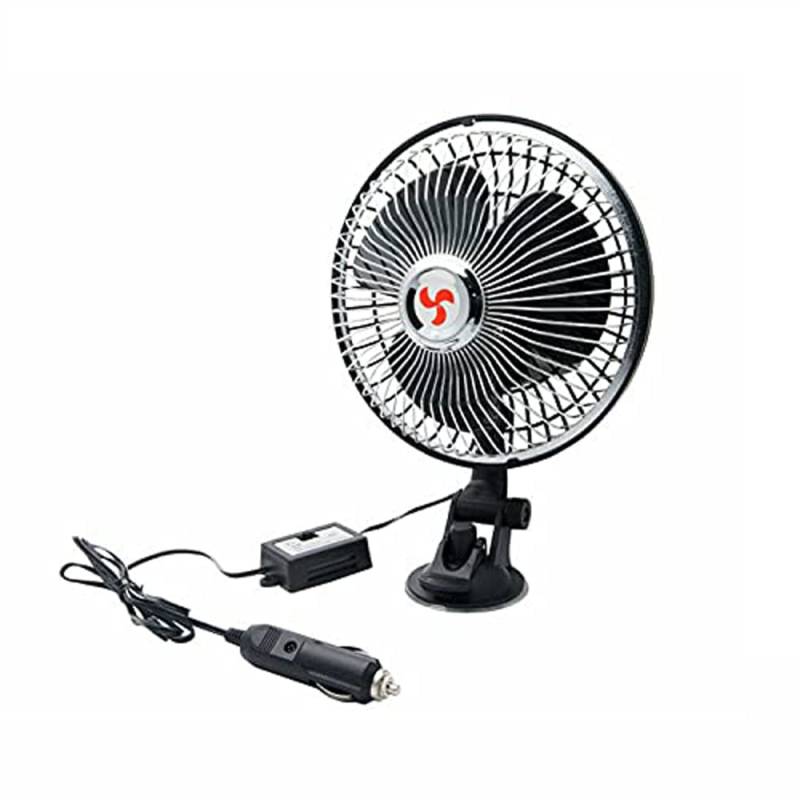 TOTMOX 6 Zoll 12/24V Saugnapf Adsorptionstyp Auto LKW 360° rotierender elektrischer Ventilator von TOTMOX
