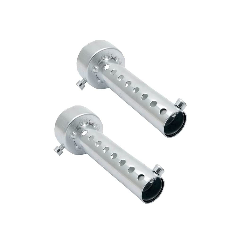 TOTMOX Motorrad Auspuff Schalldämpfer 45MM Silber, 2 STÜCKE Universal Motorrad Auspuff Schalldämpfer DB Killer Kurzschalldämpfer TOTMOX Motorrad Auspuff Schalldämpfer 45MM Silber, 2 STÜCKE Universal Motorrad Auspuff Schalldämpfer DB Killer Kurzschalldämpfer von TOTMOX