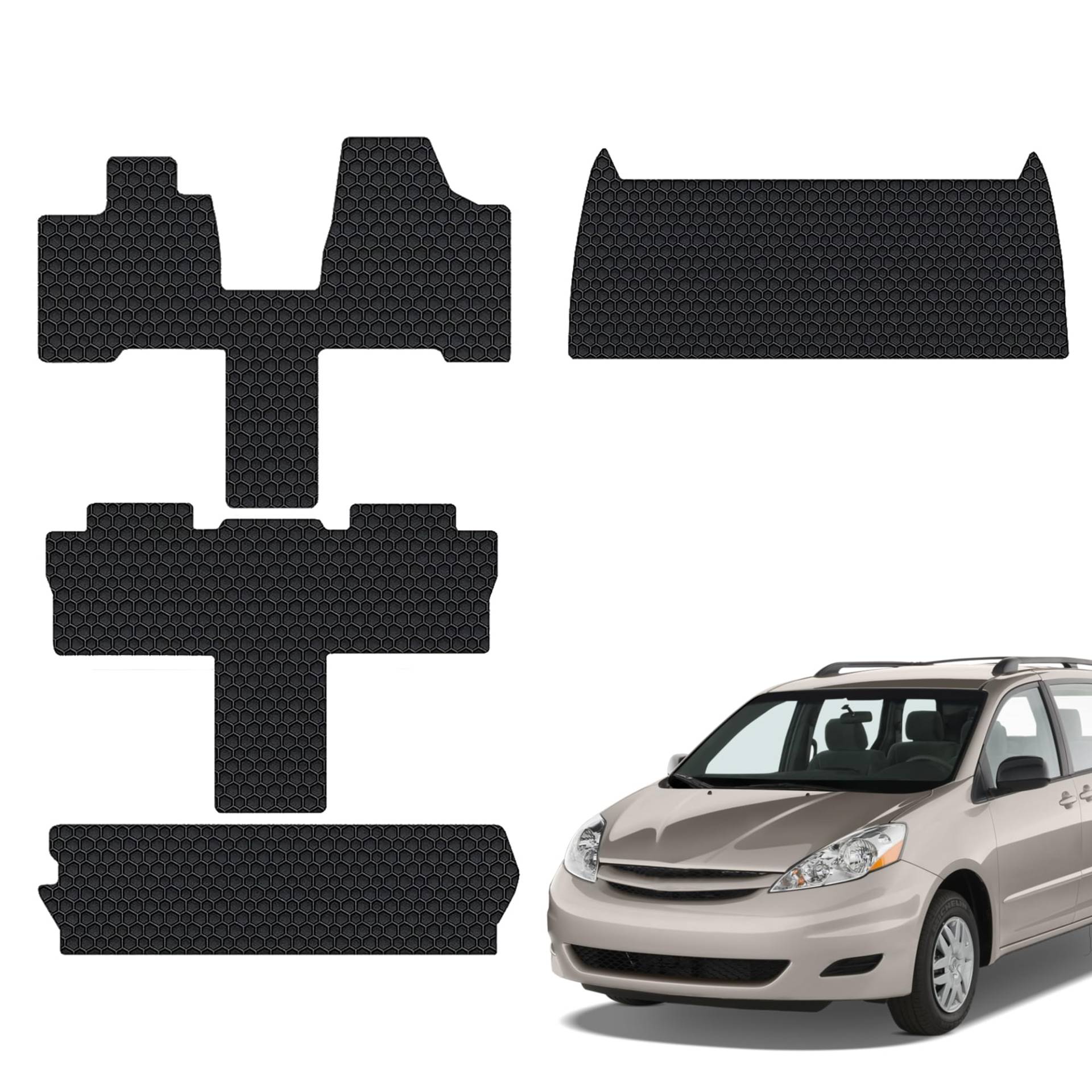 TOUGHPRO Fußmatten – Allwetter – Strapazierfähig – Gummi – für Toyota Sienna schwarz 2004-2010 Sienna 7 Seater Floor Mat Black Schwarz 322642 TOUGHPRO Fußmatten – Allwetter – Strapazierfähig – Gummi – für Toyota Sienna schwarz 2004-2010 Sienna 7 Seater Floor Mat Black Schwarz 322642 von TOUGHPRO