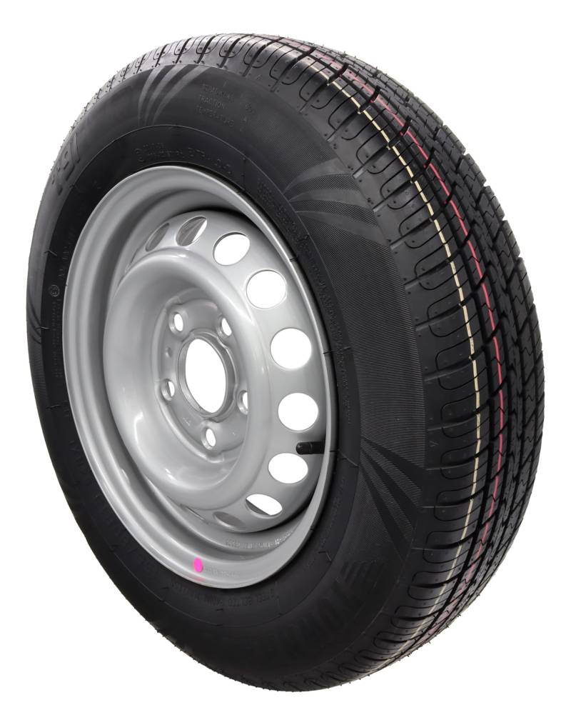 Komplettrad 155/80R13 84N 112x5, !! 5 LOCH !!155 R 13 PKW Anhänger 4,5 Jx13 Reifen Anhängerrad von trailer parts4u