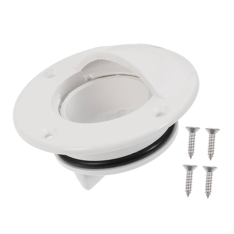 TOYANDONA 1 Satz Abflussventil für Boote Universal- montieren Abfluss für Boote Rumpf boot zubehör boat accessories Kanu Entwässerungszubehör Ablassschraube für Boot Scupper-Stecker Abs Weiß von TOYANDONA