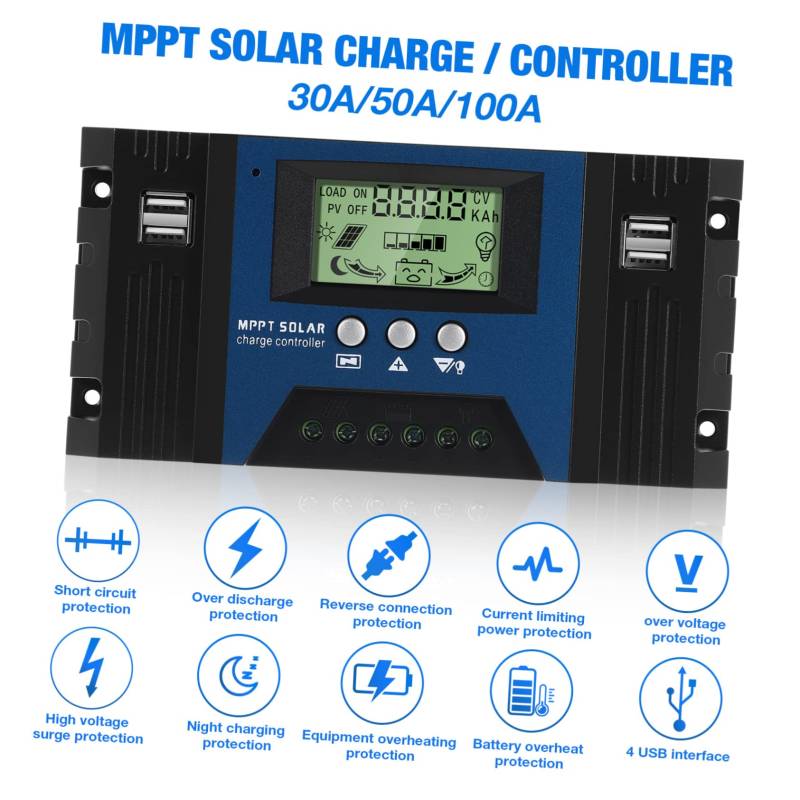 TOYANDONA Solarregler Panel Ladung Pv Regler Solarstromregler 24 V Solarstromregler 12 V Solarregler Solarsystem Regler von TOYANDONA