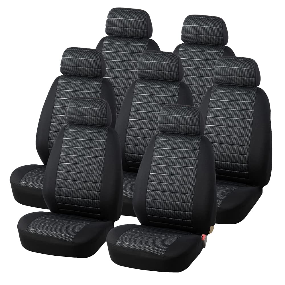 TOYOUN 7er Sitzbezüge Auto Einzelsitzbezug Universal Passende MPV Van 7 Sitzer Autositzbezüge Set Schonbezüge Auto Grau TOYOUN 7er Sitzbezüge Auto Einzelsitzbezug Universal Passende MPV Van 7 Sitzer Autositzbezüge Set Schonbezüge Auto Grau von TOYOUN