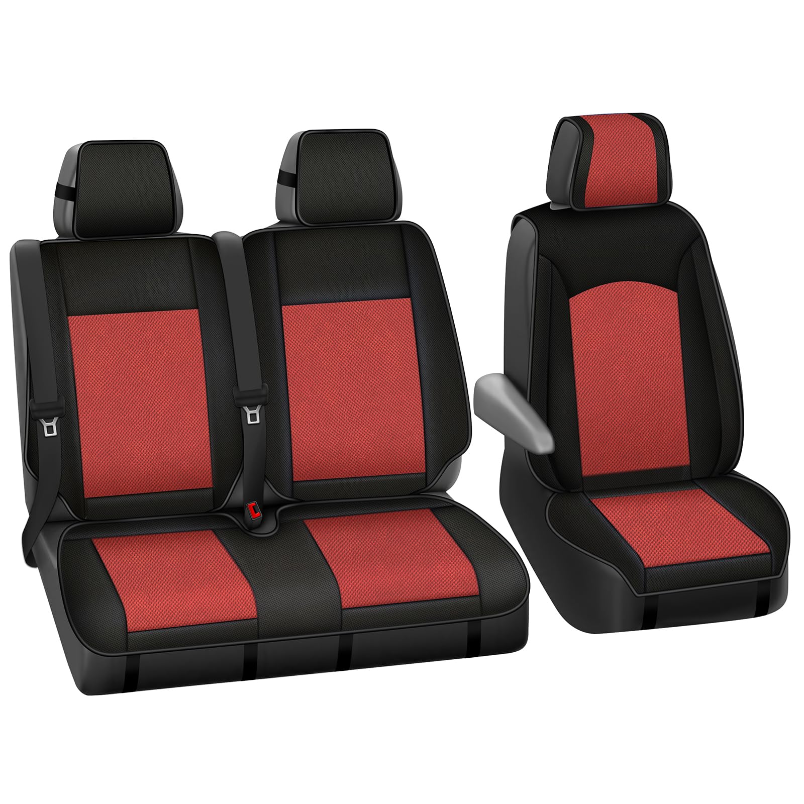 TOYOUN Autositzbezüge Set Universal Sitzbezüge Auto für Transporter Vordersitze 2+1 Universal Schonbezüge Sitzschoner Auto für Fahrersitz Beifahrersitzbank Autositzauflage Rot TOYOUN Autositzbezüge Set Universal Sitzbezüge Auto für Transporter Vordersitze 2+1 Universal Schonbezüge Sitzschoner Auto für Fahrersitz Beifahrersitzbank Autositzauflage Rot von TOYOUN