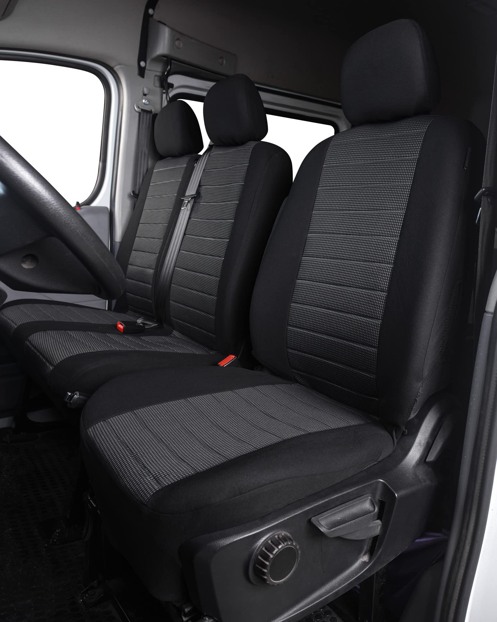 TOYOUN Universal Stoff Auto-Sitzbezüge für Transporter LKW Vorn Autositzbezüge Sitzbezug Fahrersitz + 2er Beifahrersitzbank Schonbezüge,Grau TOYOUN Universal Stoff Auto-Sitzbezüge für Transporter LKW Vorn Autositzbezüge Sitzbezug Fahrersitz + 2er Beifahrersitzbank Schonbezüge,Grau von TOYOUN