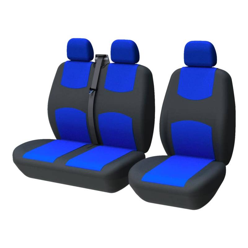 TOYOUN Van-Sitzbezüge, zweifarbig, universell, passend für die meisten Lieferwagen, LKWs, Vordersitzbezüge, Einzel- und Doppelsitzbezüge, für Einzelfahrer- und Beifahrersitz von TOYOUN
