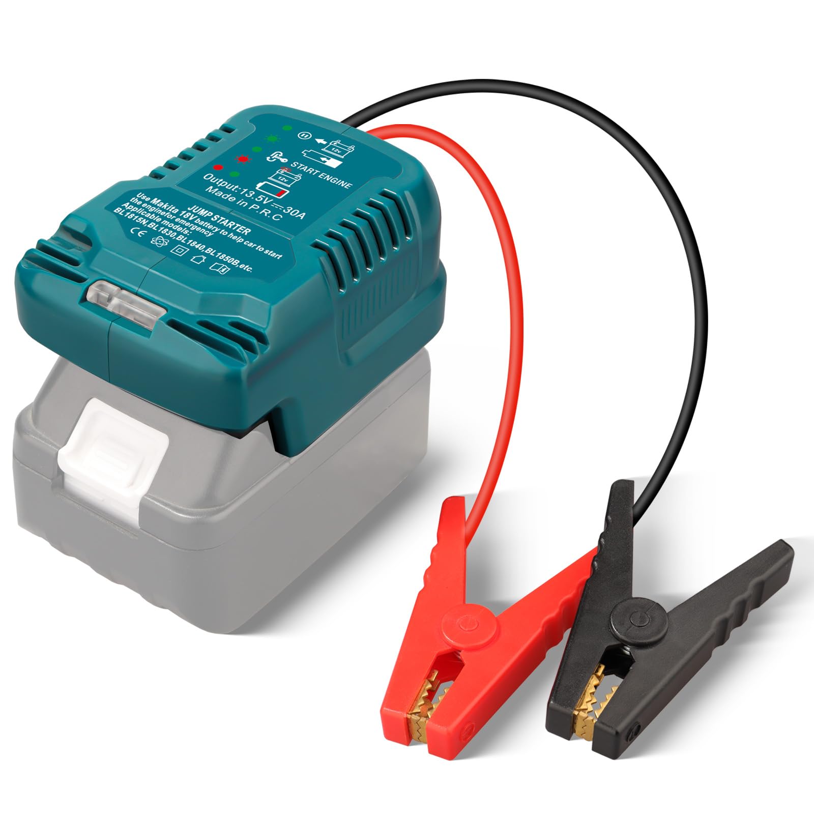 TPDL Starthilfe Powerbank für Makita 18V Akku, Batterie Jump Starter mit Starthilfekabel 12V Tragbarer Batterie Booster Adapter,Auto Safe Batteriestarter für BL1860 BL1840 BL1830 TPDL Starthilfe Powerbank für Makita 18V Akku, Batterie Jump Starter mit Starthilfekabel 12V Tragbarer Batterie Booster Adapter,Auto Safe Batteriestarter für BL1860 BL1840 BL1830 von TPDL