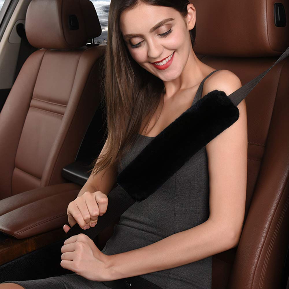 Auto Gurtpolster Erwachsene Kinder, Sicherheitsgurt Schulterpolster, Autogurt Polster Bügel Gurtschutz Aus Australischer Echtwolle Auto Gurtpolster Erwachsene Kinder, Sicherheitsgurt Schulterpolster, Autogurt Polster Bügel Gurtschutz Aus Australischer Echtwolle von TPFOON