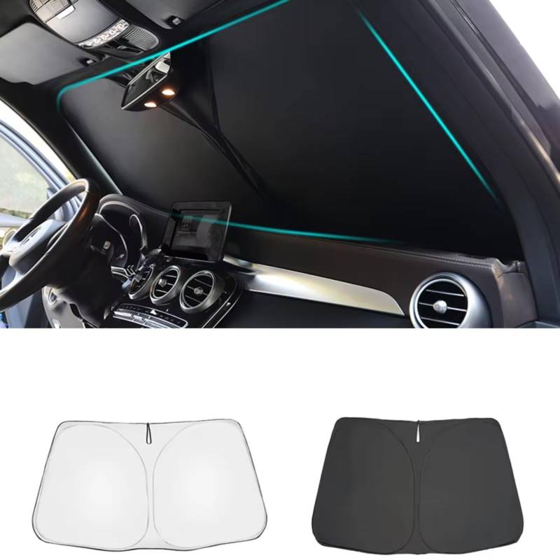 Auto Sonnenschutz Für 2 Series Gran Tourer F46 2014-2022 Magnetischer Auto-Sonnenschutz Frontscheibenvorhang Rückseite Babyfenster Sonnenschutzvisier(H- Front Windshield) von TPSOBRU