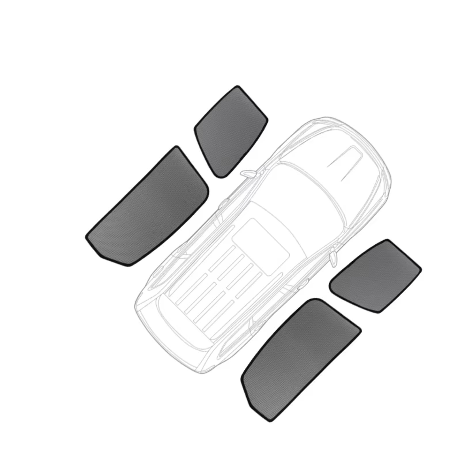 Auto Sonnenschutz Für Benz Für GLE W167 2020-2024 Auto Seitenfenster Sonnenschutz Windschutzscheibe Sonnenschutz Sonnenschutz Sonnenschirm Vorhänge(4PCS Side Windows) von TPSOBRU