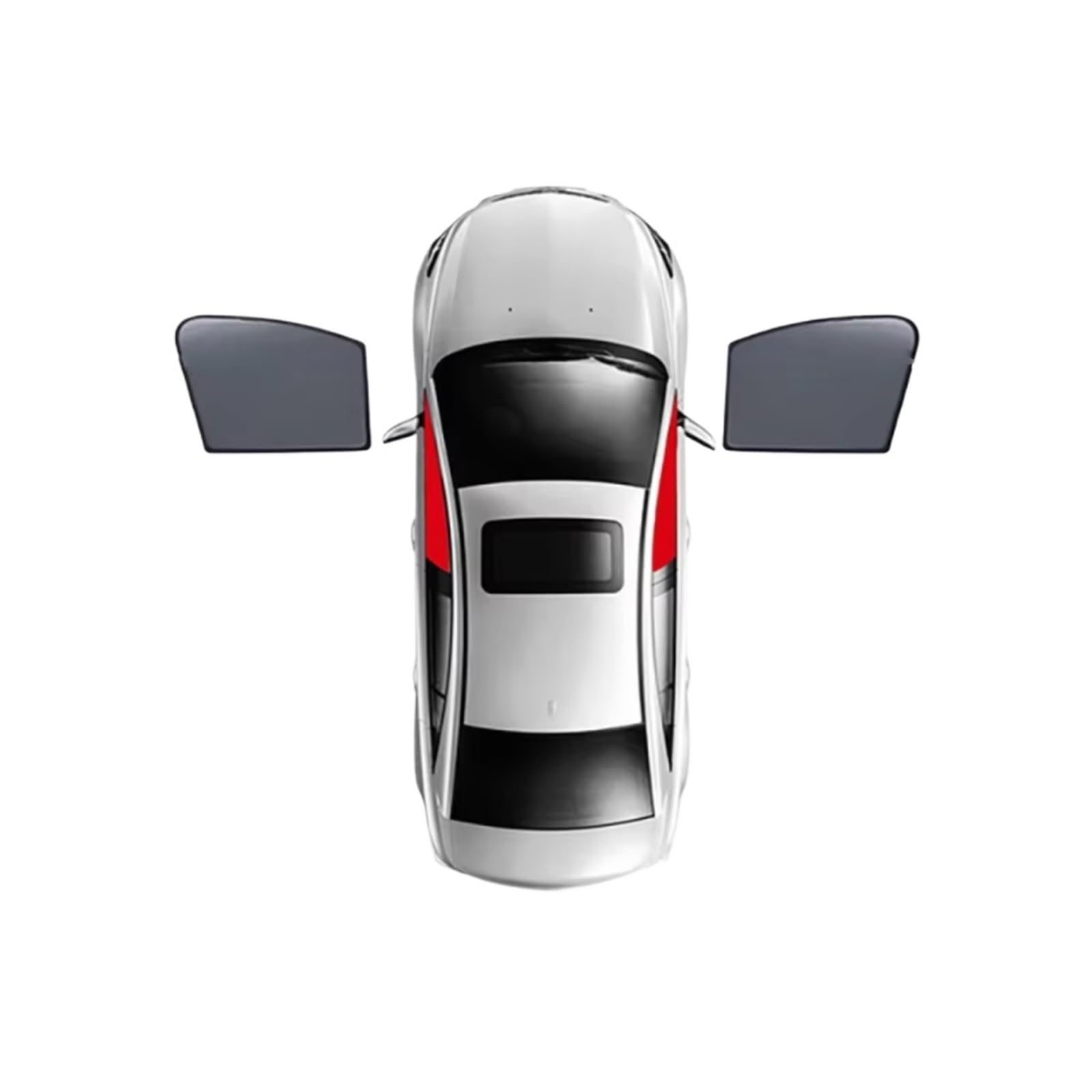 Auto Sonnenschutz Für Benz Für GLK X204 2008-2015 Magnetischer Autosonnenschutz Frontscheibenvorhang Hinteres Seitenfenster Mesh Sonnenschutzvisier(2PCS Front) von TPSOBRU